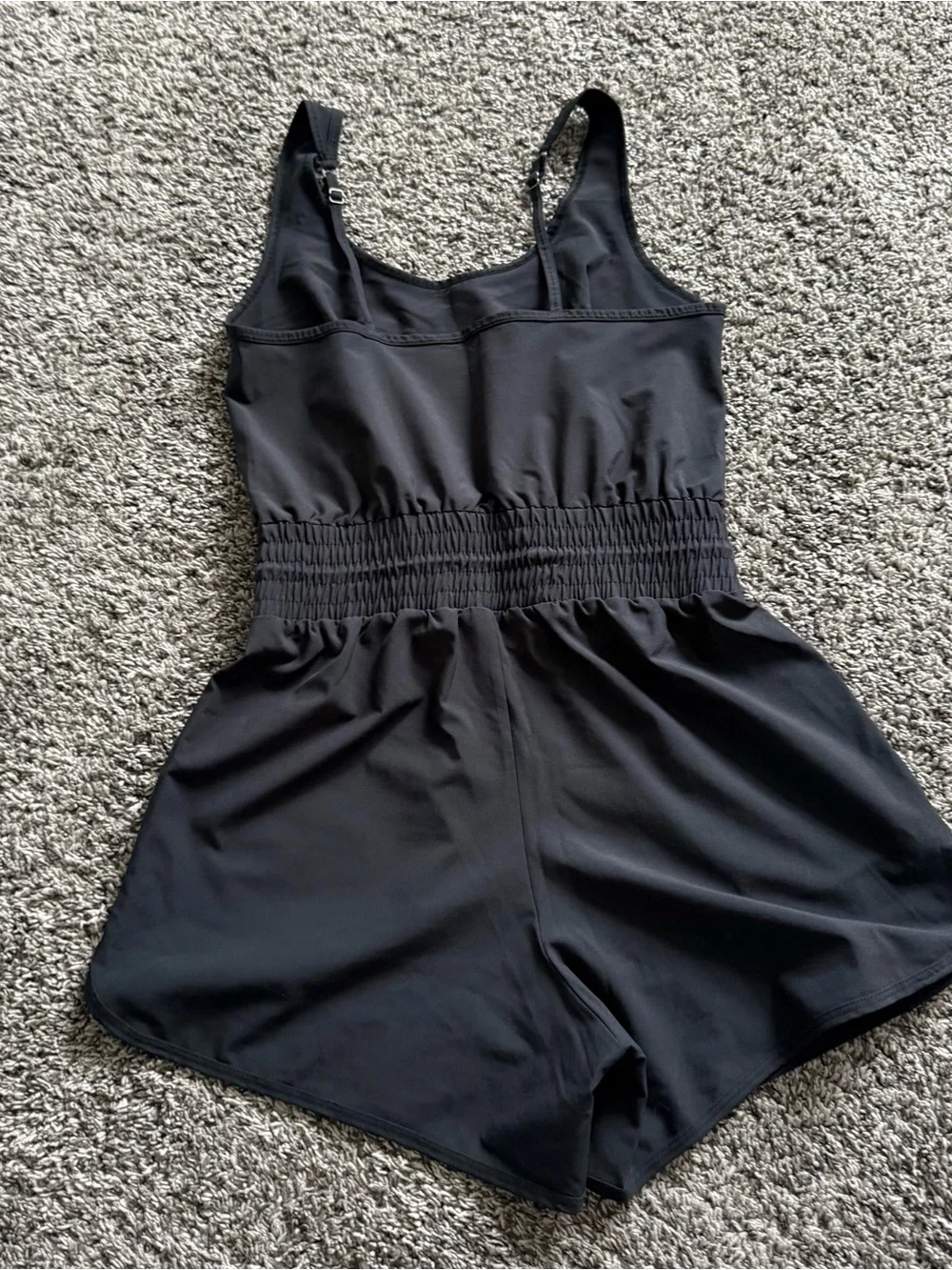Abercrombie & Fitch Black Smocked-Waist Romper - Picture 3 of 3